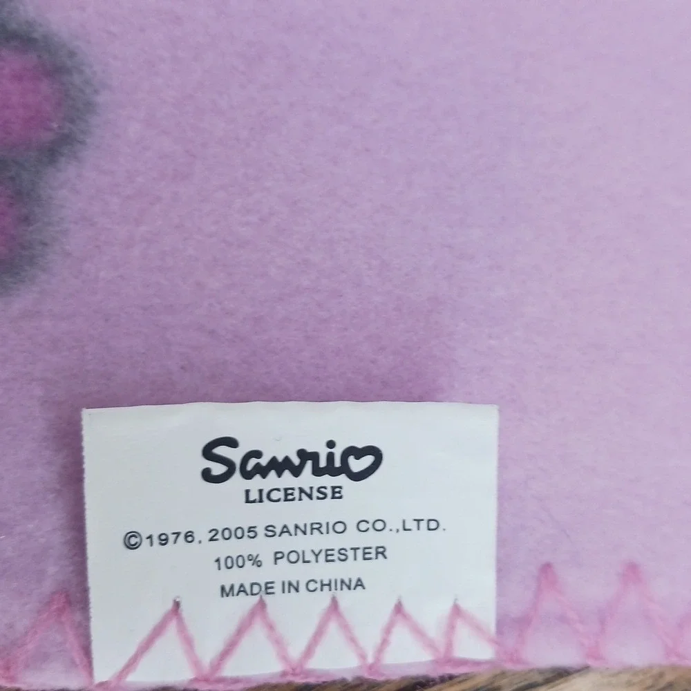 Vintage 2005 Sanrio Hello Kitty Fleece Throw Blanket Pink Y2K 51x40
